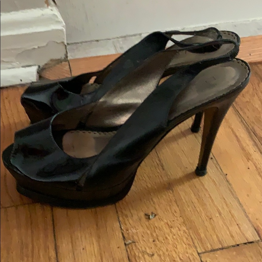 Bebe black  Zahara Platforms Worn size 8